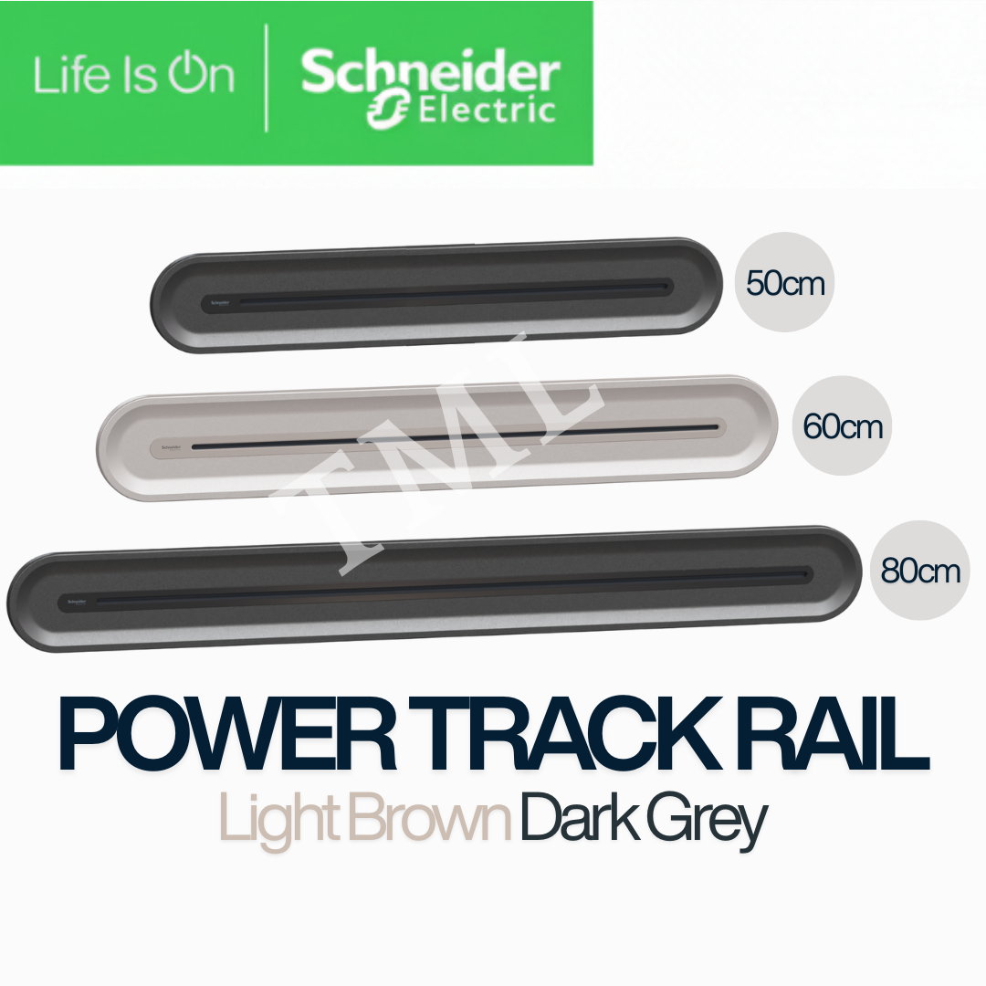Schneider Power Track Rail 50cm 60cm 80cm – Modular Power Rail for Home, Office & Commercial Use