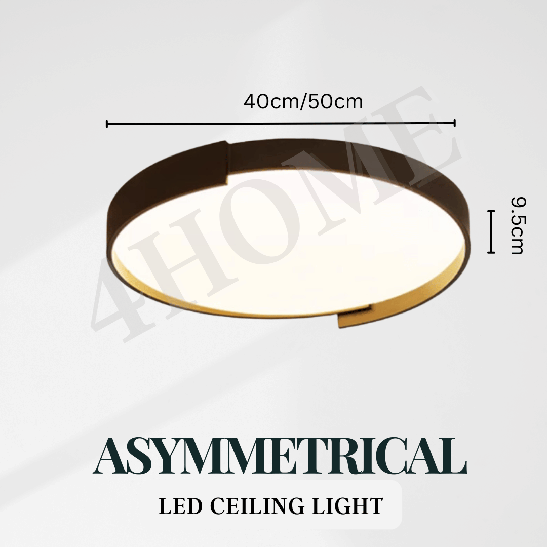 Premium LUX Asymmetrical Arc LED Ceiling Light Bedroom Living Room Kitchen 4HOME SINGAPORE - 4HOME