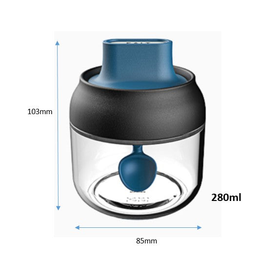 [Bundle/Single] Seasoning Salt Spice Condiment Glass Bottle Glass Jar with Spoon Kitchen Storage 4HOME SINGAPORE - 4HOME