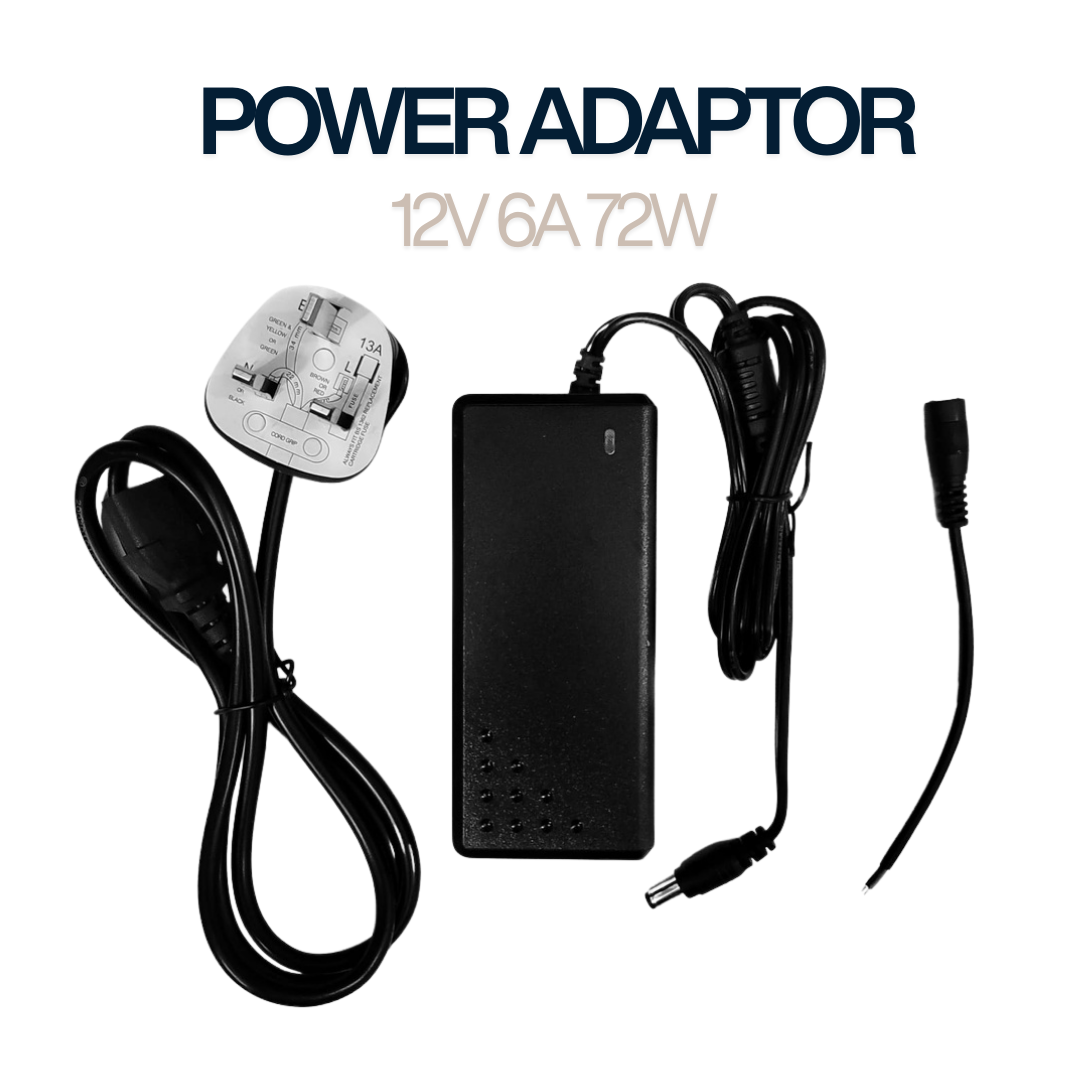LED 灯带交流直流电源适配器变压器 12V 6A 72W LED 驱动器 4HOME 新加坡