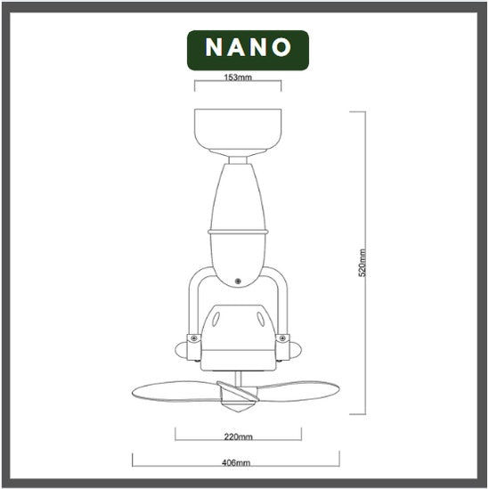 Fanco Corner Wall Fan DONO NANO VINO ceiling fan 4HOME SINGAPORE - 4HOME