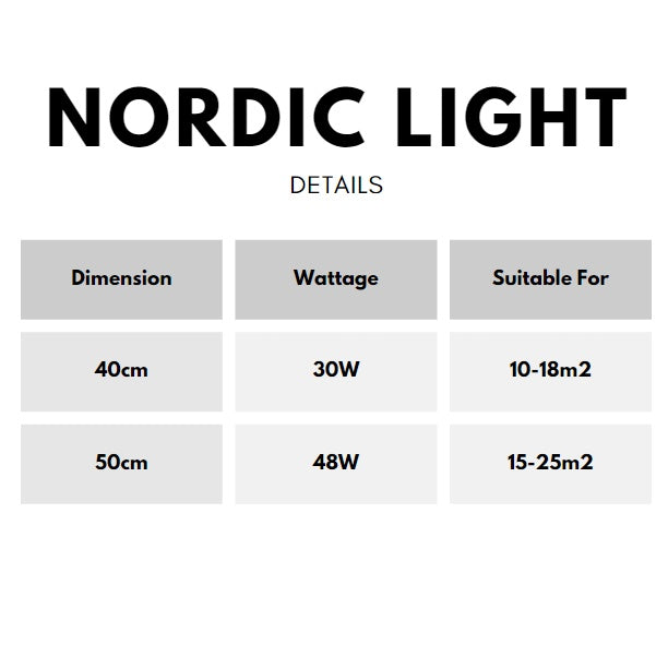 1YEAR WARRANTY Nordic LED Ceiling Light 3Tone 30W 48W with Wood 40cm 50cm 4HOME SINGAPORE - 4HOME