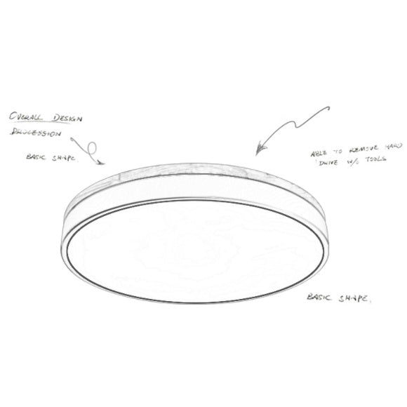 Nordic LED Ceiling Light Black White with Wood 24W 36W 4HOME SINGAPORE - 4HOME