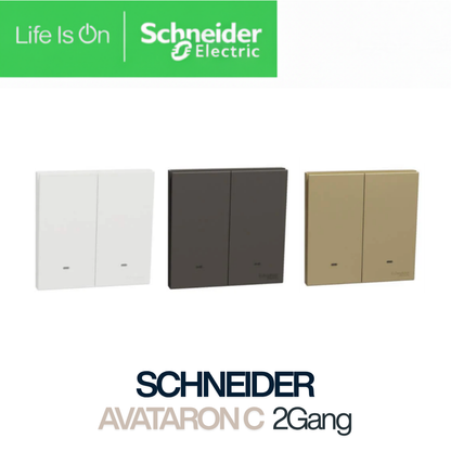 AVATARON C 2gang 1way 2way switch Dark Grey Wine Gold White