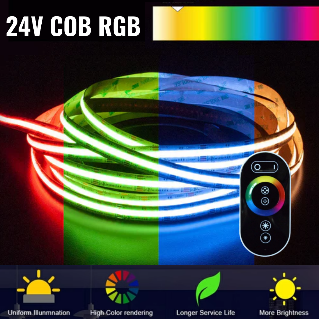 RGB COB strip light with remote controller