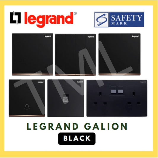 Legrand Galion Matt Black Switch Socket 4HOME SINGAPORE - 4HOME
