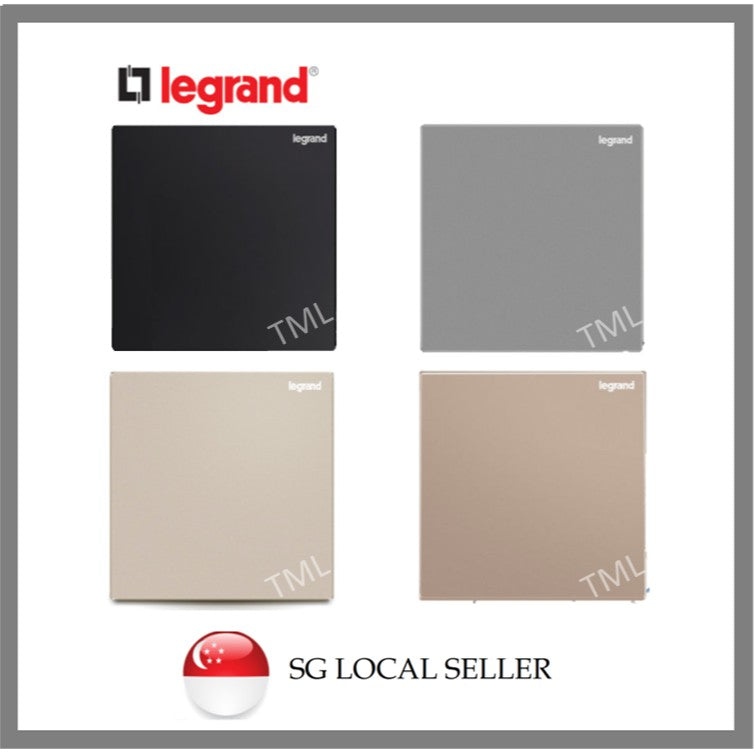Legrand Galion Blank Plate 1Gang (Champagne, Rose Gold, Dark Silver, Black) 1G 1 Gang 4HOME SINGAPORE - 4HOME