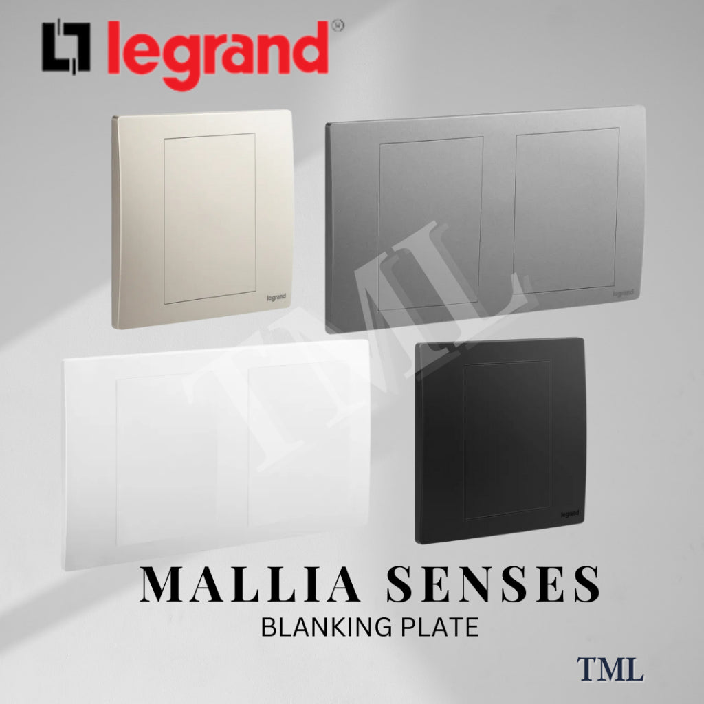 Legrand Mallia Senses 1Gang 2Gang Blank Plate 4HOME SINGAPORE - 4HOME