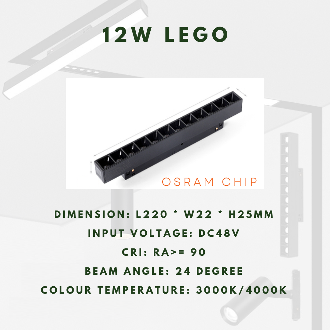 M20 12w lego  48V magnetic track