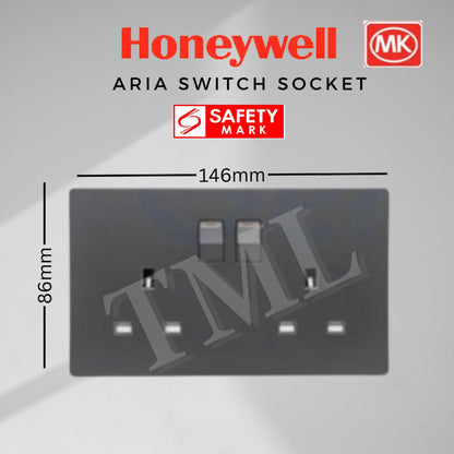 Honeywell MK Aria Switch and Socket Black White Grey Rose Gold 4HOME SINGAPORE