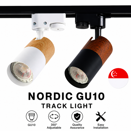 Nordic Wood Design LED Track Light GU10 LED Bulb