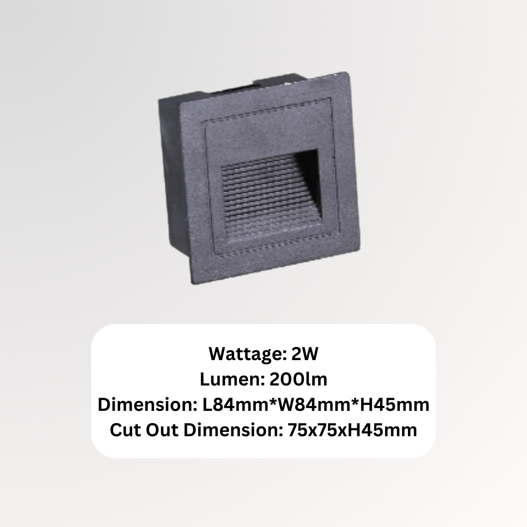 Recessed Wall Light Stairs Led Light Step Light - Square