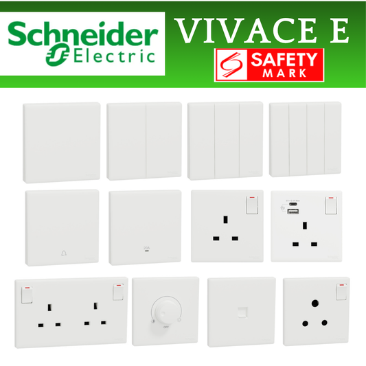Schneider Vivace E White Switch Socket