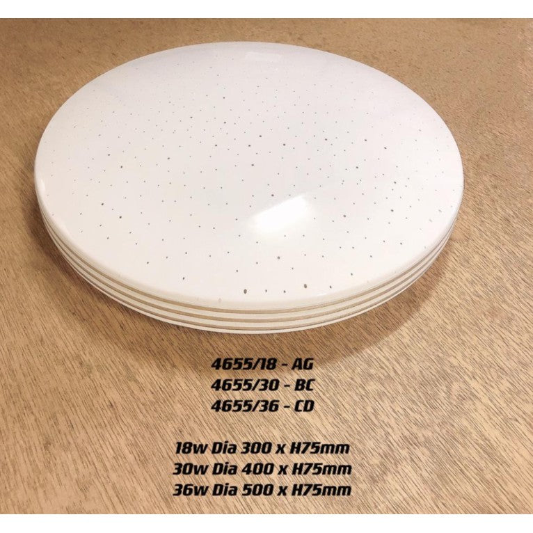 4HOME SINGAPORE LED Ceiling Light Dimmable Glittering Effect SG Safety Mark 18W 36W Shimmering Surface Panel Dimmable Daylight - 4HOME