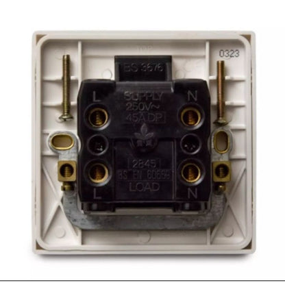 FYM Glacier 45A Double Pole Cooker Switch with Neon 4HOME SINGAPORE - 4HOME