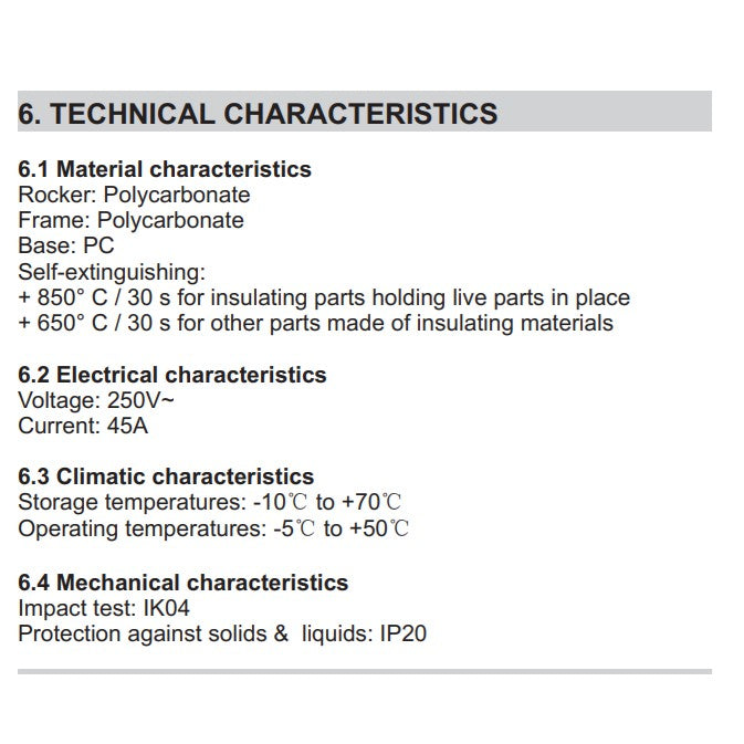 Legrand Belanko S 45A Double Pole Cooker Switch 4HOME SINGAPORE - 4HOME