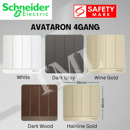 avataron dark wood hairline gold 4gang