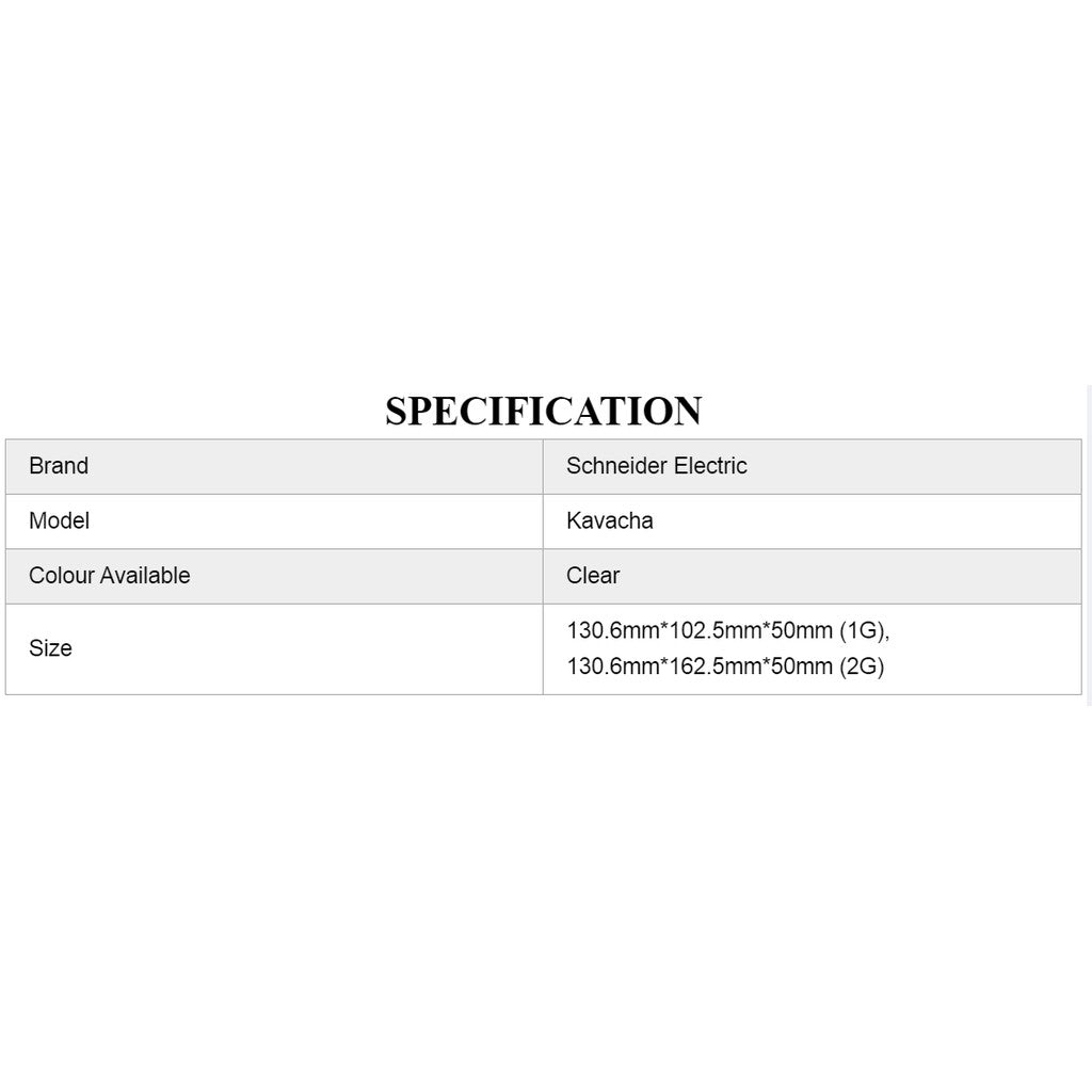 Schneider Electric Kavacha Weatherproof Socket Cover Switch Cover Waterproof Protector Cover 1G 2G 1Gang 2Gang 4HOME SINGAPORE - 4HOME