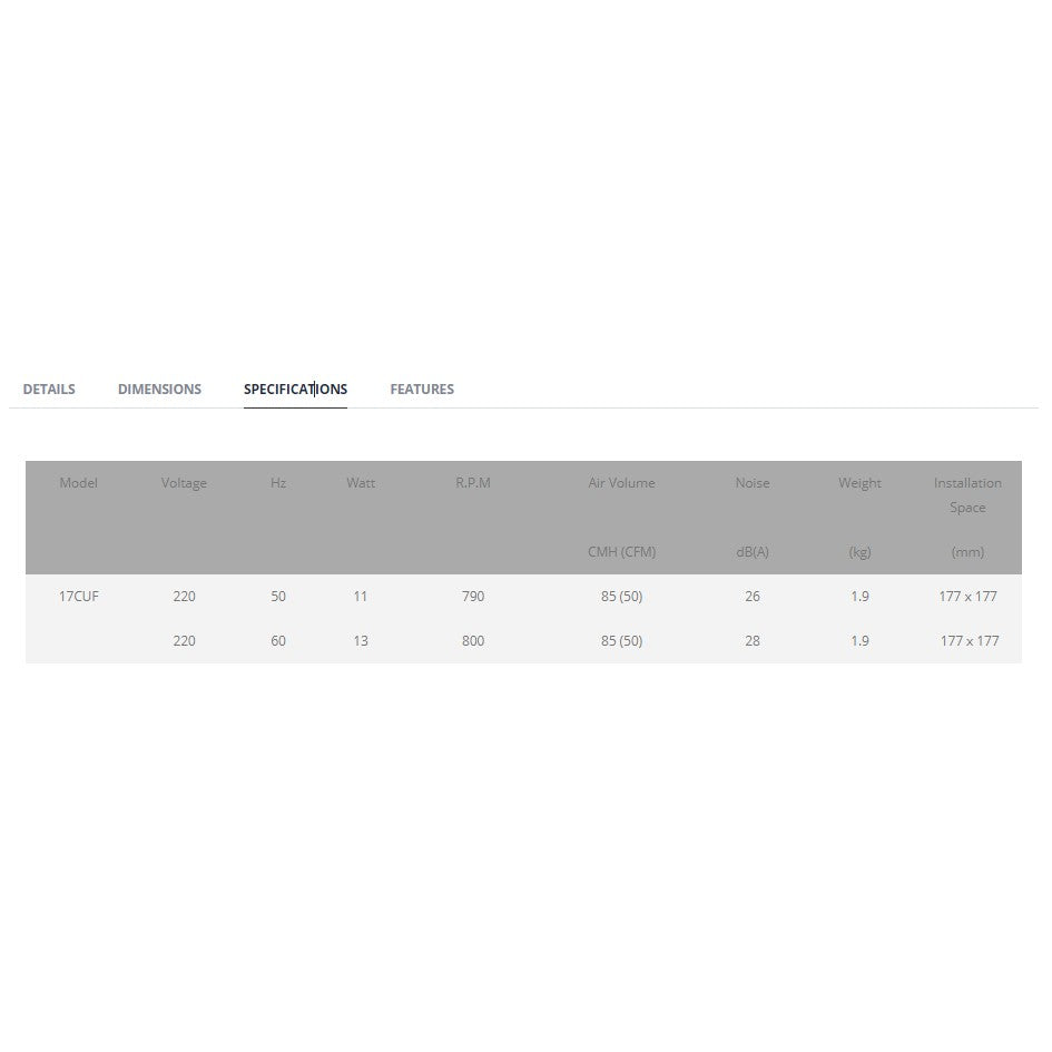 KDK 17CUG 17CUH 24CUG 24CUH Exhaust Fan Ceiling Mount Ventilating Ventilation Fan 4HOME SINGAPORE - 4HOME