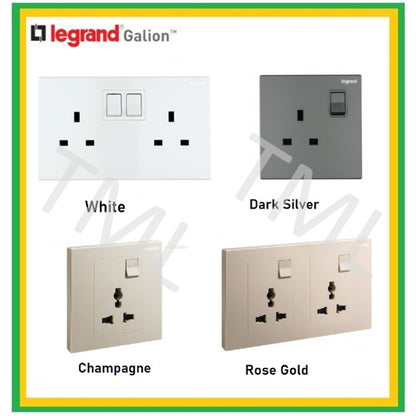 Legrand Galion Socket Champagne Rose Gold Dark Silver White 4HOME SINGAPORE - 4HOME