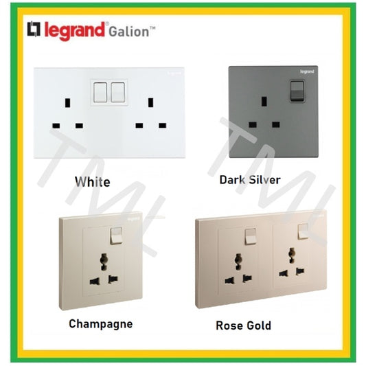 Legrand Galion Socket Champagne Rose Gold Dark Silver White 4HOME SINGAPORE - 4HOME