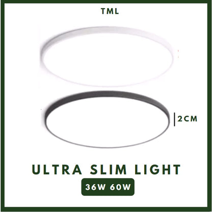 4HOME SINGAPORE 36W 60W Ultra Slim Minimal LED Ceiling Light Daylight Black White Humidity Dust Insect Proof - 4HOME