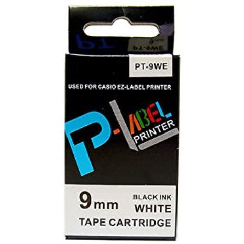 [Bundle of 2] PT-9WE/XR-9WE Casio compatible (9mm*8M) Black on White 4HOME SINGAPORE - 4HOME