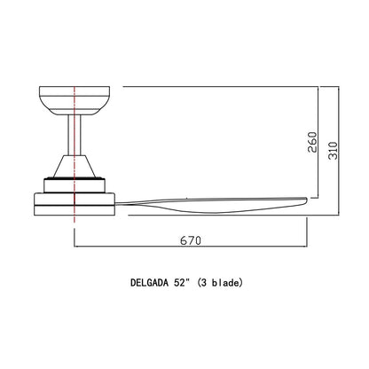 Fanco DELGALA DC Ceiling Fan 45" 52" (Safety Mark) 4HOME SINGAPORE - 4HOME