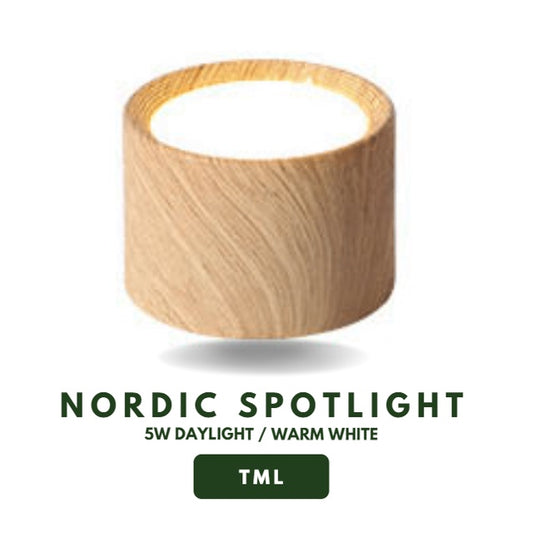 Nordic Wood Design Spotlight LED Surface Downlight 5W Scandinavian 4HOME SINGAPORE - 4HOME