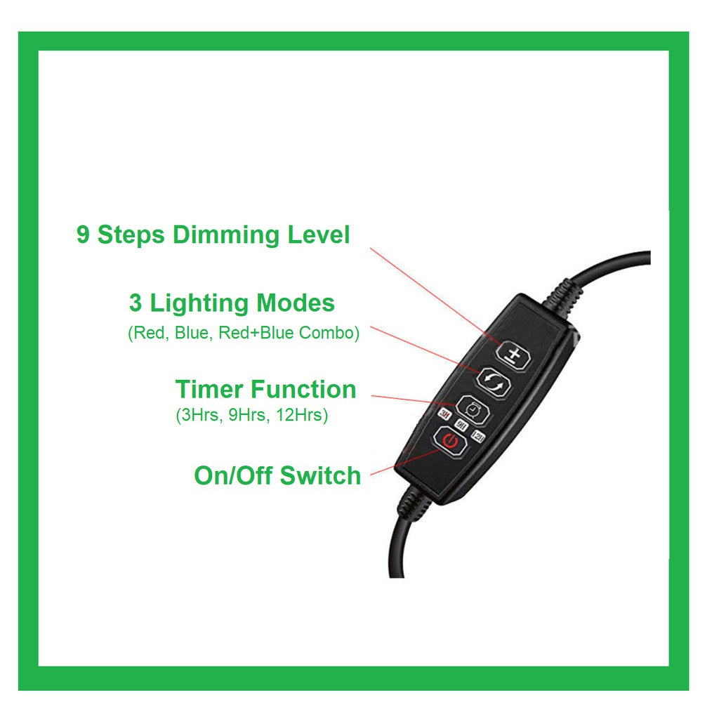 [SG Seller] Plant LED Grow Light USB Full Spectrum with Timer Indoor Hydroponic Vegetable Lamp 4HOME SINGAPORE - 4HOME