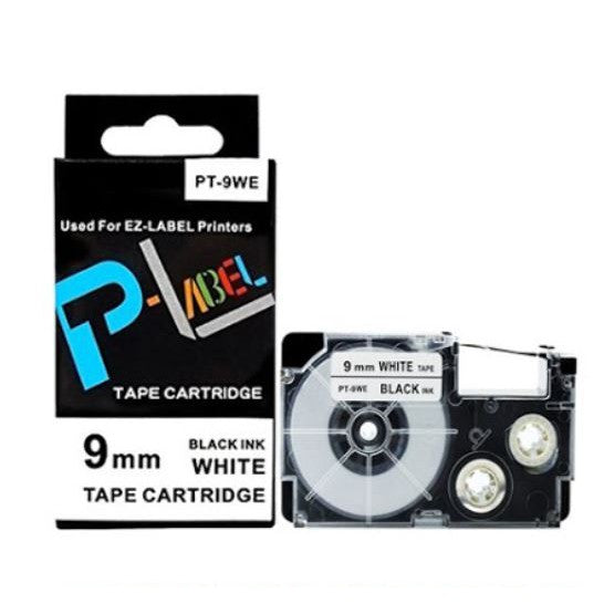 [Bundle of 2] PT-9WE/XR-9WE Casio compatible (9mm*8M) Black on White 4HOME SINGAPORE - 4HOME