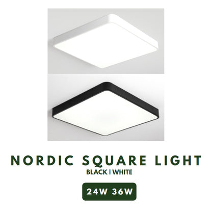Nordic Square LED Ceiling Light 24W 36W 4HOME SINGAPORE - 4HOME