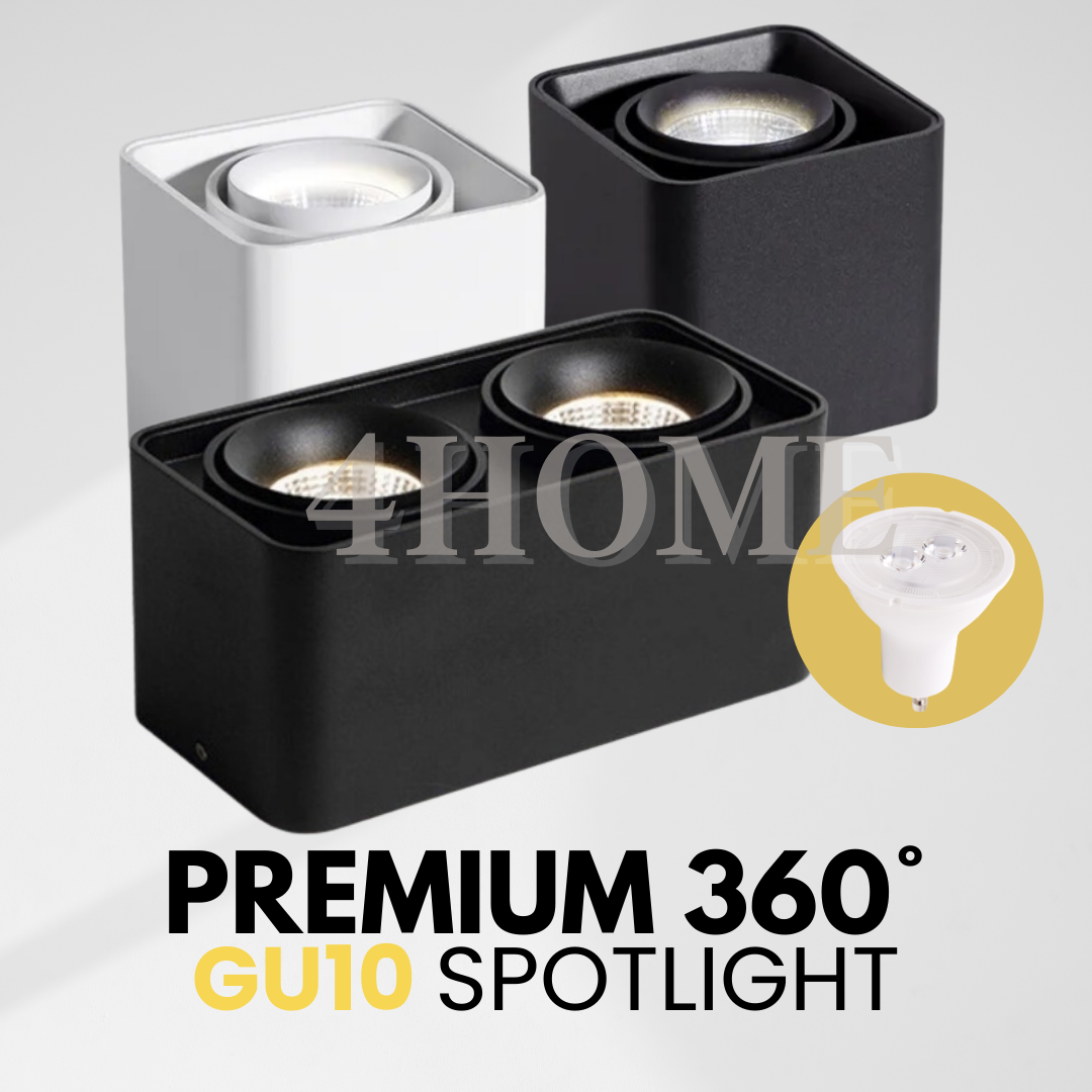 Premium 360 degree Halo Surface GU10 LED Spotlight Single Head Square Double Head Rectangular 4HOME SINGAPORE - 4HOME