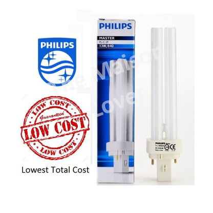 Philips Master PL-C / PLC 2 Pin 2P 13W 18W Light Tube 827 840 865 4HOME SINGAPORE - 4HOME