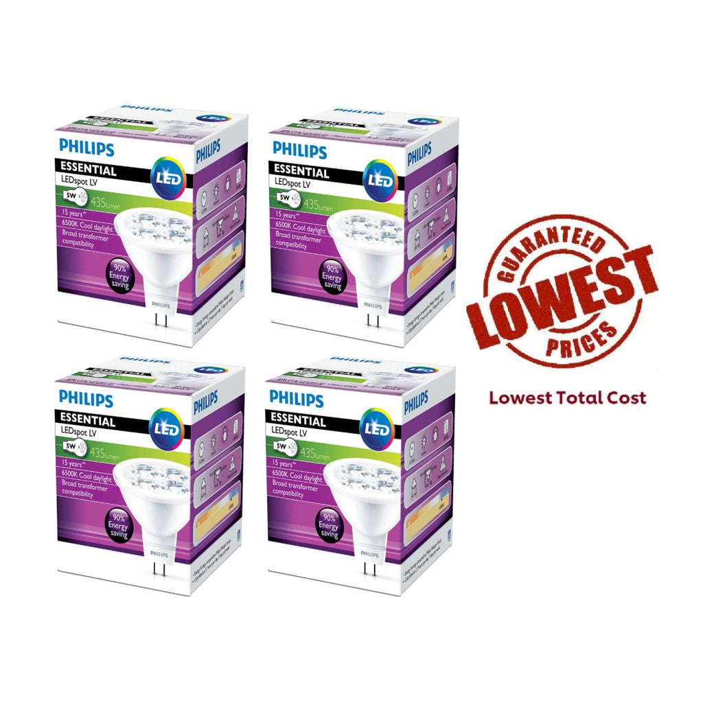 [Single/Bundle Set] Philips Essential LEDSpot LV 5W (50W) GU5.3 MR16 SpotLight 4HOME SINGAPORE - 4HOME