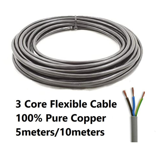 3 Core x 70/0076 x40/0076 PVC Electrical Cable Flexible Wire - 5meters 10 meters 3Cx40 4HOME SINGAPORE - 4HOME