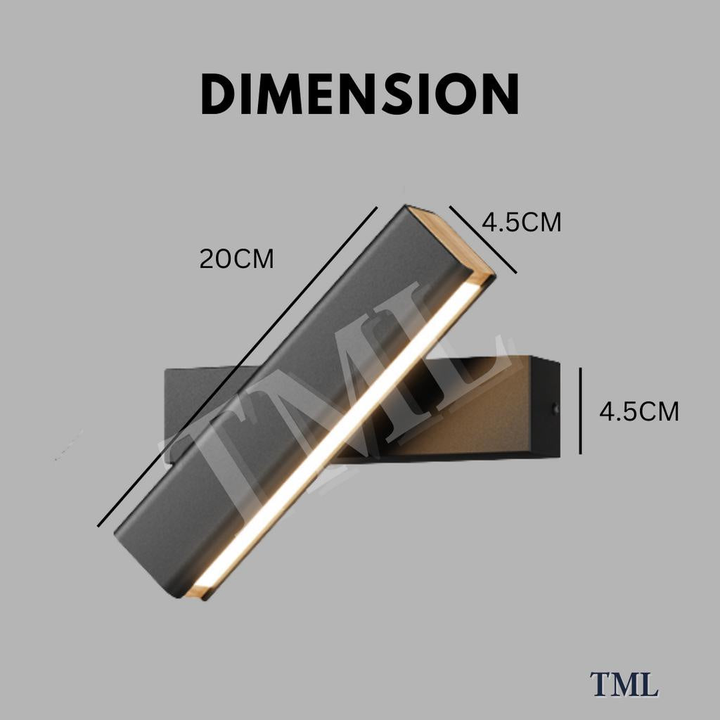 Premium Black Wood Scandinavian Nordic Wall Light Rotatable 4HOME SINGAPORE - 4HOME