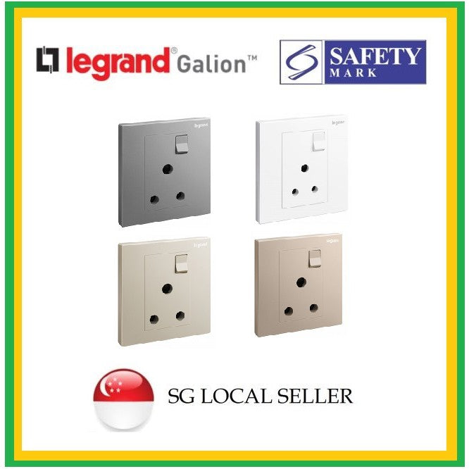 Legrand Galion 15A Aircon Socket (Champagne, Rose Gold, Dark Silver, White) 4HOME SINGAPORE - 4HOME