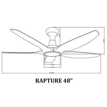 Bestar Rapture 48inch 60inch Wifi Smart DC Ceiling Fan 4HOME SINGAPORE - 4HOME