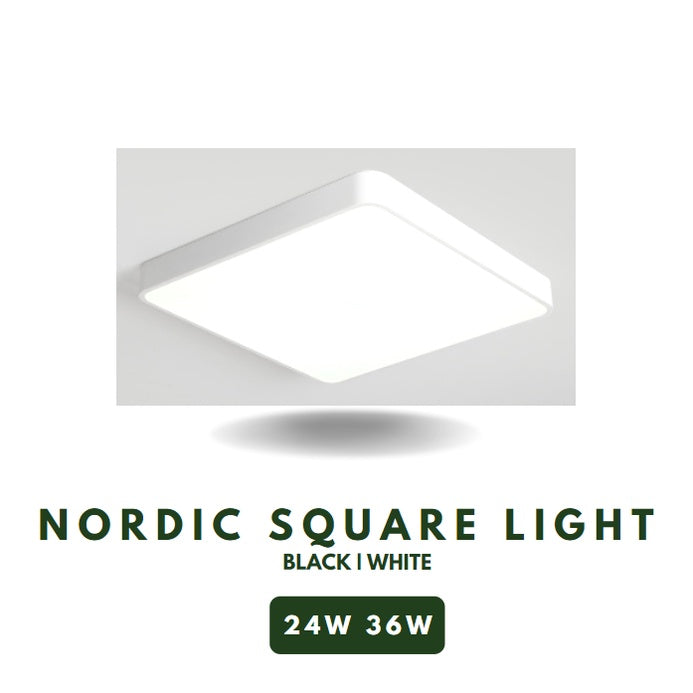 Nordic Square LED Ceiling Light 24W 36W 4HOME SINGAPORE - 4HOME
