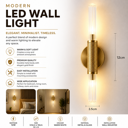 Luxurious Modern LED textured gold wall light with g9 bulb