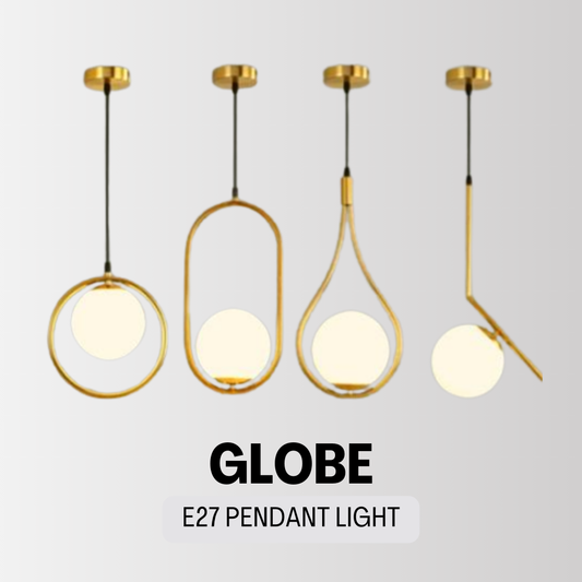 Premium Gold Minimalist Globe Pendant Light Bedside Dining Light 4HOME SINGAPORE - 4HOME