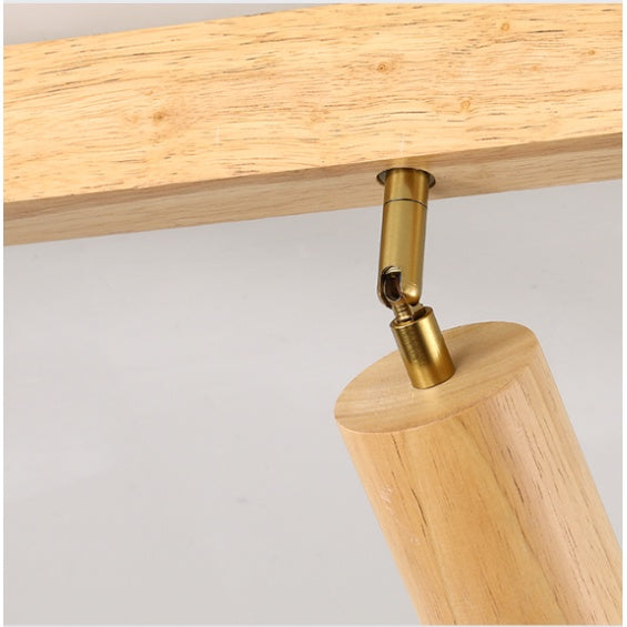 Nordic Real Wood LED Track Light 3 head Spotlight Tri-tone 21W Japanese Style 4HOME SINGAPORE - 4HOME