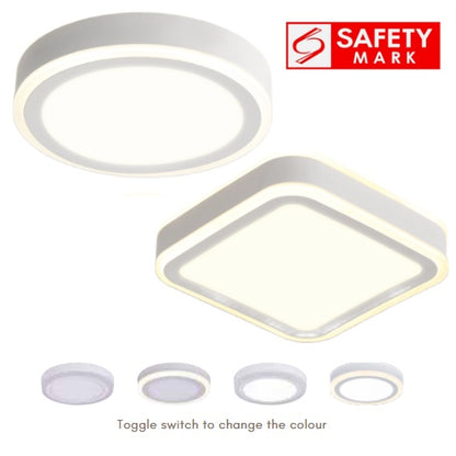 Premium LED Ceiling Light 12W 18W Surface Mounted Panel Light 4HOME SINGAPORE - 4HOME