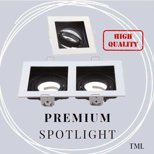Premium Monochromatic LED Recessed Spotlight GU10 Casing Holder Eyeball Black White 4HOME SINGAPORE - 4HOME