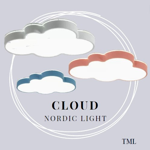 4HOME SINGAPORE 30W Nordic LED Ceiling Light Cloud Design- Daylight Kids Children Room - 4HOME