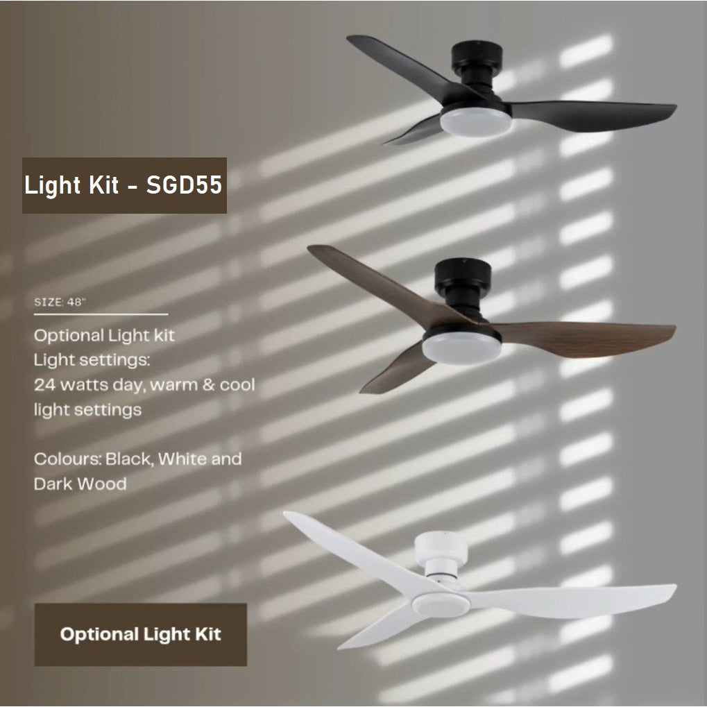 Fanco Hugger Ceiling Fan 48" Low Ceiling 188 mm Short Fan Height for BTO Condo 4HOME SINGAPORE - 4HOME