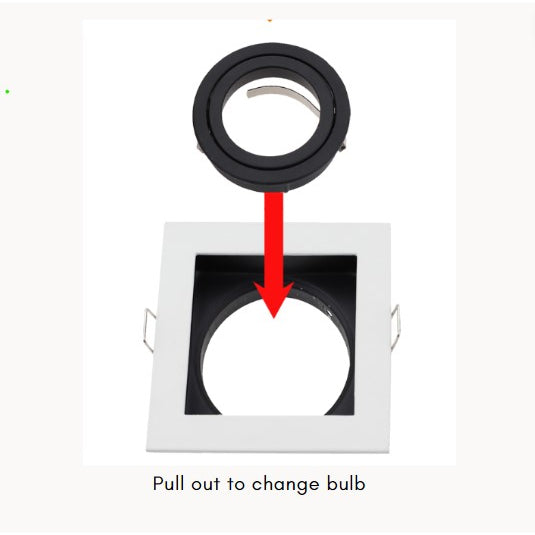 Premium Monochromatic LED Recessed Spotlight GU10 Casing Holder Eyeball Black White 4HOME SINGAPORE - 4HOME