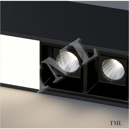 Premium Matt Black Linear Lego Surface Ceiling Light 30W Dining Island Study Kitchen 4HOME SINGAPORE - 4HOME