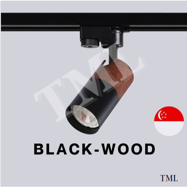 [SG Seller] Nordic Wood Design LED Track Light GU10 LED Bulb Holder 4HOME SINGAPORE - 4HOME